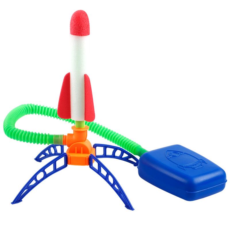 Glowing Rocket Launcher Outdoor Foot-Operated Toy for Kids - Two-Person Flying Arrow Game