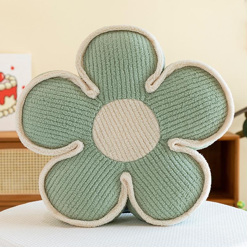 

ins Nordic style flower seat cushion throw pillow sofa waist cushion bed bay window pillow decoration photo props 50x50cm/0.72kg зелёный