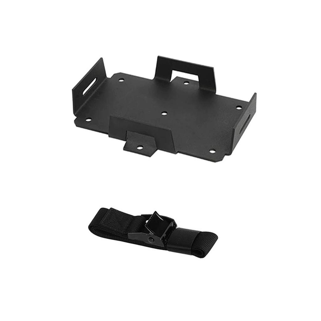 Small Battery Tray Fit 12V-6V / 6AH 7AH 8AH 9AH 12AH 15AH Batteries and More, Adjustable Hold-Down Strap Battery Mount