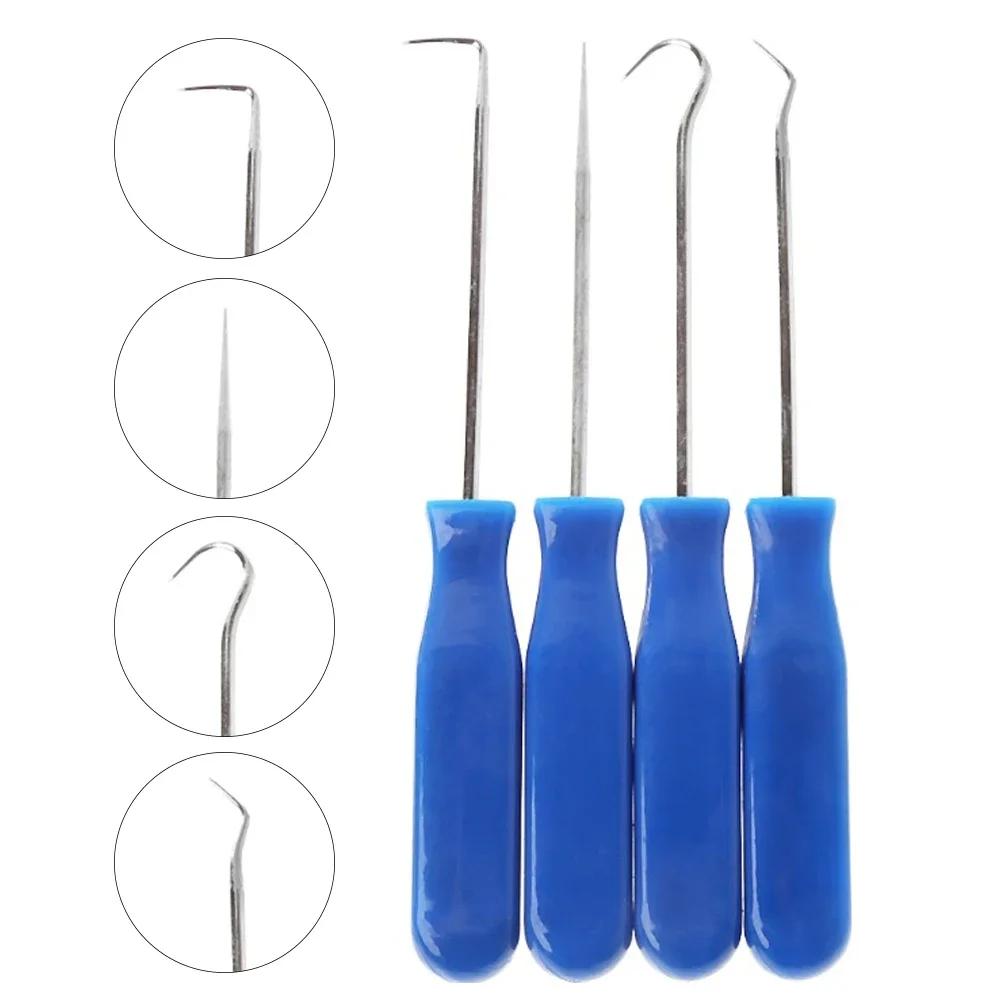4Pcs Oil Seal Screwdrivers Set Car Auto Vehicle Pick Hooks Group Pull Hook Pick Tire Stone Cleaning Toner Cartridge Powder Tools