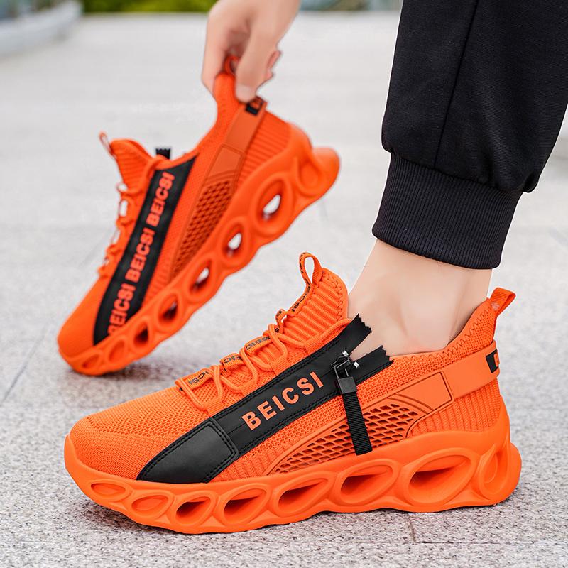 YRZL Men's Walking Shoes Breathable Sneakers Lightweight Shoes Soft Comfort Outdoor Casual Sport Mesh Gym Training Footwear