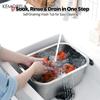 Portable Washing-up Bowl 10L Large Stainless Steel Dishpan, Multipurpose Kitchen Sink Bowl Dish Tub Vegetable Washing Basin