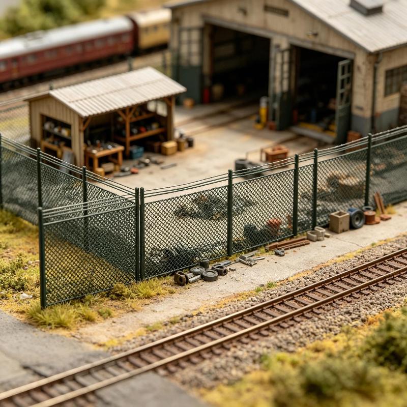 DIY Modellbauzubehör Miniaturzaun Modell 10 Stück Barrieren Netz für Zuglayout Diorama Realistische Details