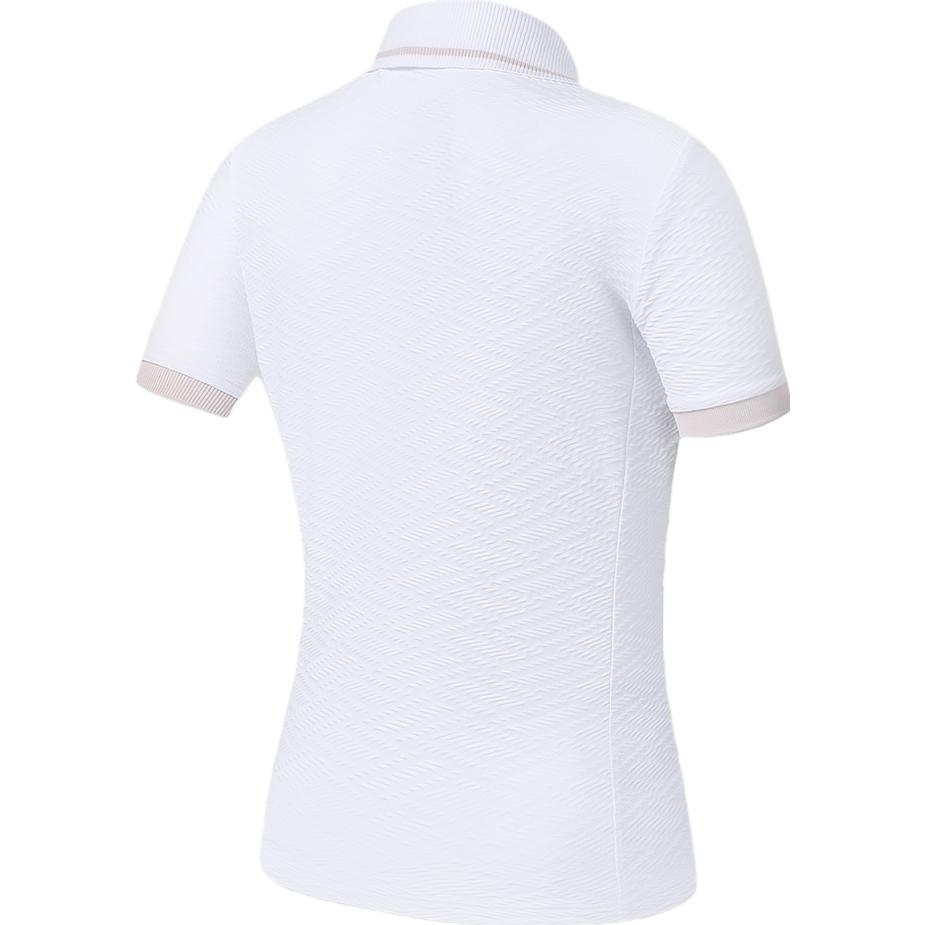 Fila 2023 Autumn New Knit Short Sleeve Polo Shirt Professional Golf Sports Top Women Tops Jade-White A11W335103FWT