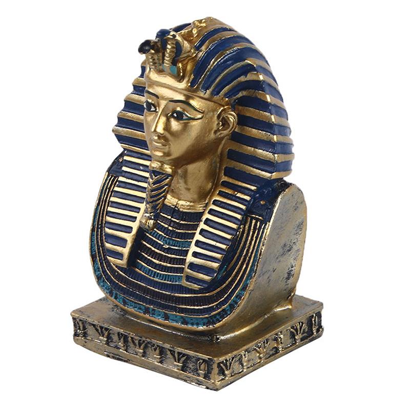 Egyptian Pharaoh Head Ornament Resin Decoration Africa Cleopatra Mummy Pyramid Desktop Living Room Decoration Gift Souvenir