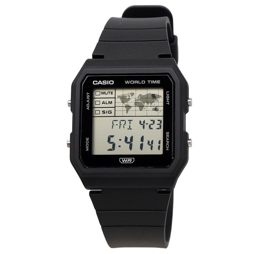 Casio World Time Digital Unisex Watch with Biomass Plastic Overseas Model LF-30W-1A Band, Black, [Used]