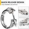 TIROL 2.5 V Band Clamp Quick Release 2.5 Inch Exhaust Clamp with Exhaust Flange Male Female Stainless Steel for Turbo Downpipes