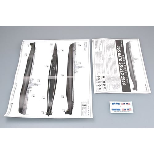 Trumpeter 1/144 US Navy Gato-class Submarine SS-212 1944 Plastic Model