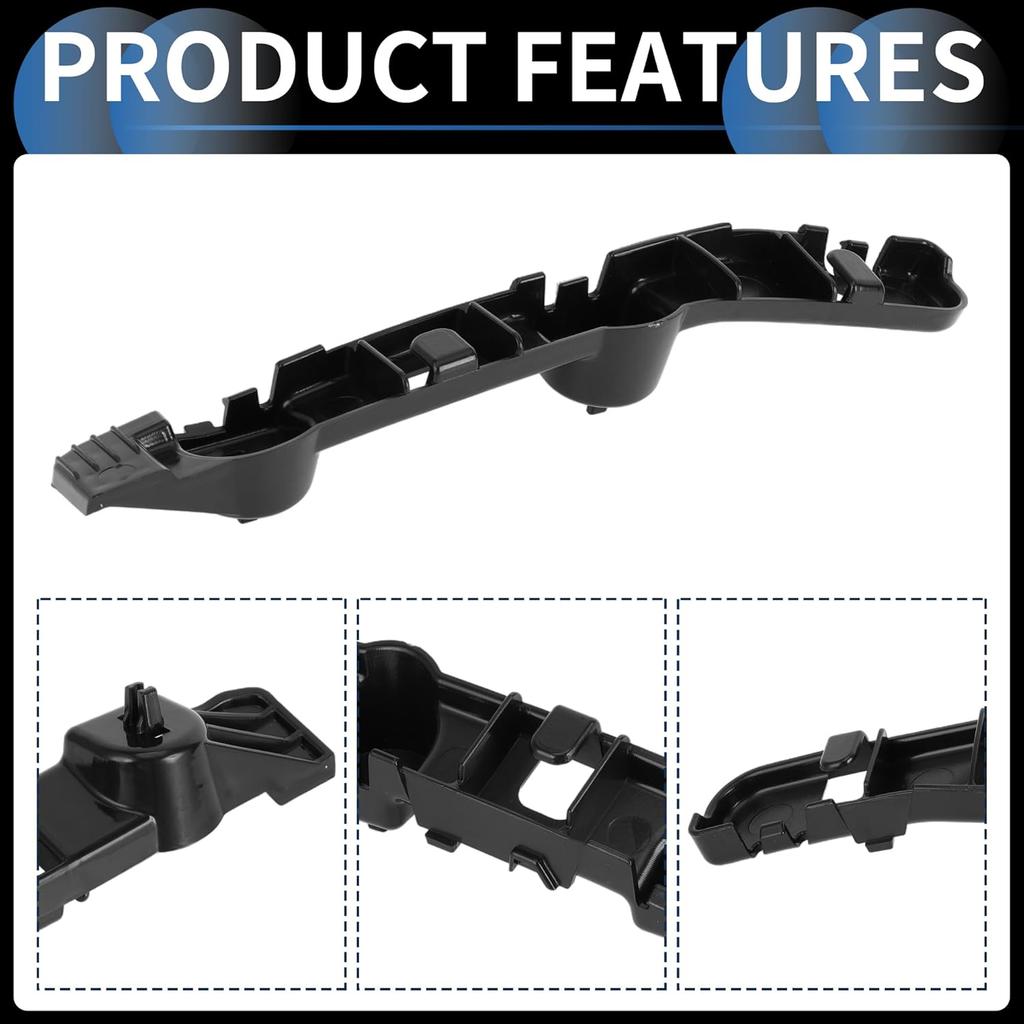 Bumper Support Bracket, Left Side Front Bumper Retainer Bracket Hold Mount No.62221JA01A for Nissan Altima 2007-2012 ABS Plastic Black, 1 Pc