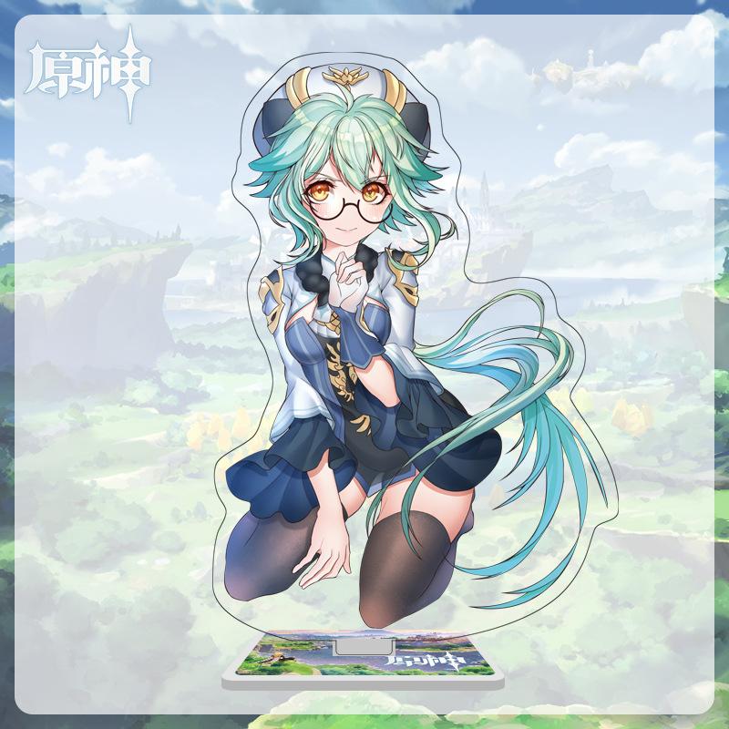 16cm Height Acrylic Large Stand-up Display Featuring Characters From Mondstadt and Liyue In Genshin