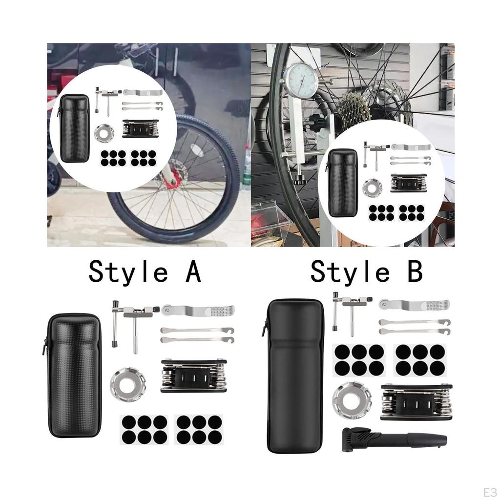 Bike Tire Repair Tool Kit Bicycle Accessories Comfortable, Grip 16 in 1 for Road Mountain Bikes