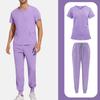 Mens' Comfortable And Casual Solid Color Short Sleeved Pants Protective Suit Set