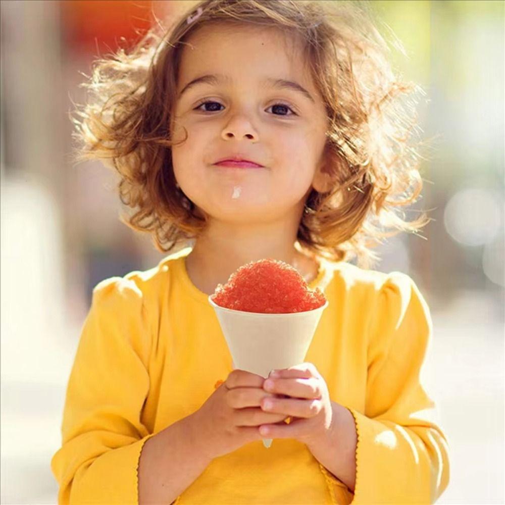 250Pcs Leakproof Disposable Paper Cups 3.7 OZ Cone Party Tableware White Paper Cone Cups  Picnic