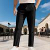 Men's Casual Loose Fit Dress Pants Elastic Waistband Drawstring Trousers Straight Leg Comfortable Workwear Bottoms