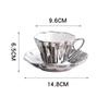 Silver Shell Ceramic Cup Coffee Mug Petals Pearl Glaze Set of Cups and Saucers Afternoon Tea Ceramic Mugs Tea Cup Set