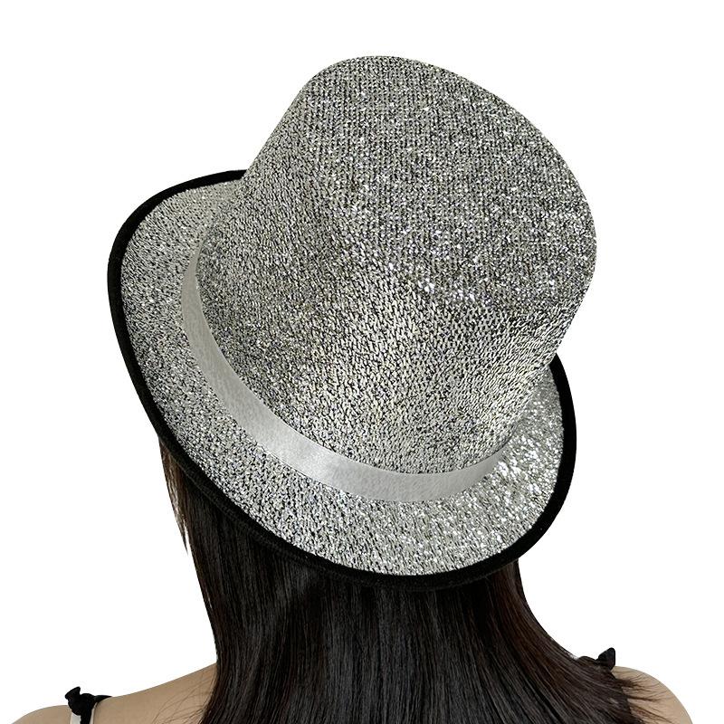 Lincoln Hat Flat Top Hat Jazz Hat Stage Performance Magician Hat Colorful Halloween Colorful Performance Hat