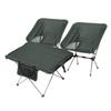 Outdoor Folding Table and Chair Three-Piece Set for Picnic Camping Portable Foldable Moon Chair Aluminum Alloy and Chair Set