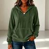 Women's Velvet Hoodie Long Sleeve Loose Fit with and Pockets Casual Sweatshirt
