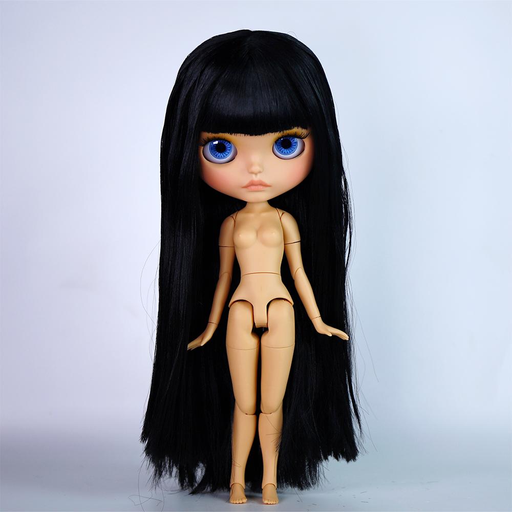 Icy Dbs Blyth Doll 19 Joints 30cm Body Bjd Doll Matte Face Glossy Face Tan Skin Beep Lips Hand-Painted Makeup Diy Hair Girl Gift