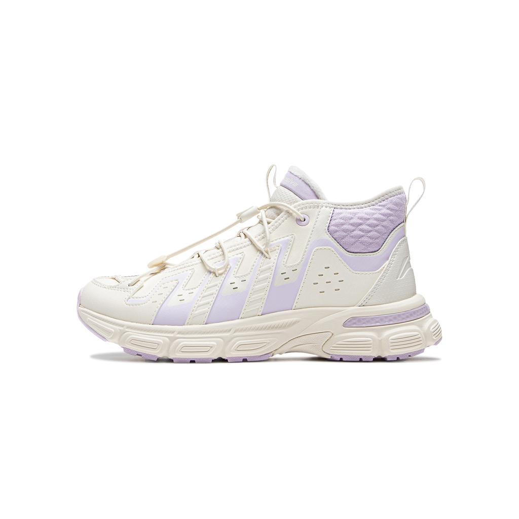Li Ning Kids Synthetic Leather Comfortable Warm Shock Absorbing Resilient Wear Resistant Non Slip Mid Top Casual Shoes Kids Casual Shoes YKCU174-22