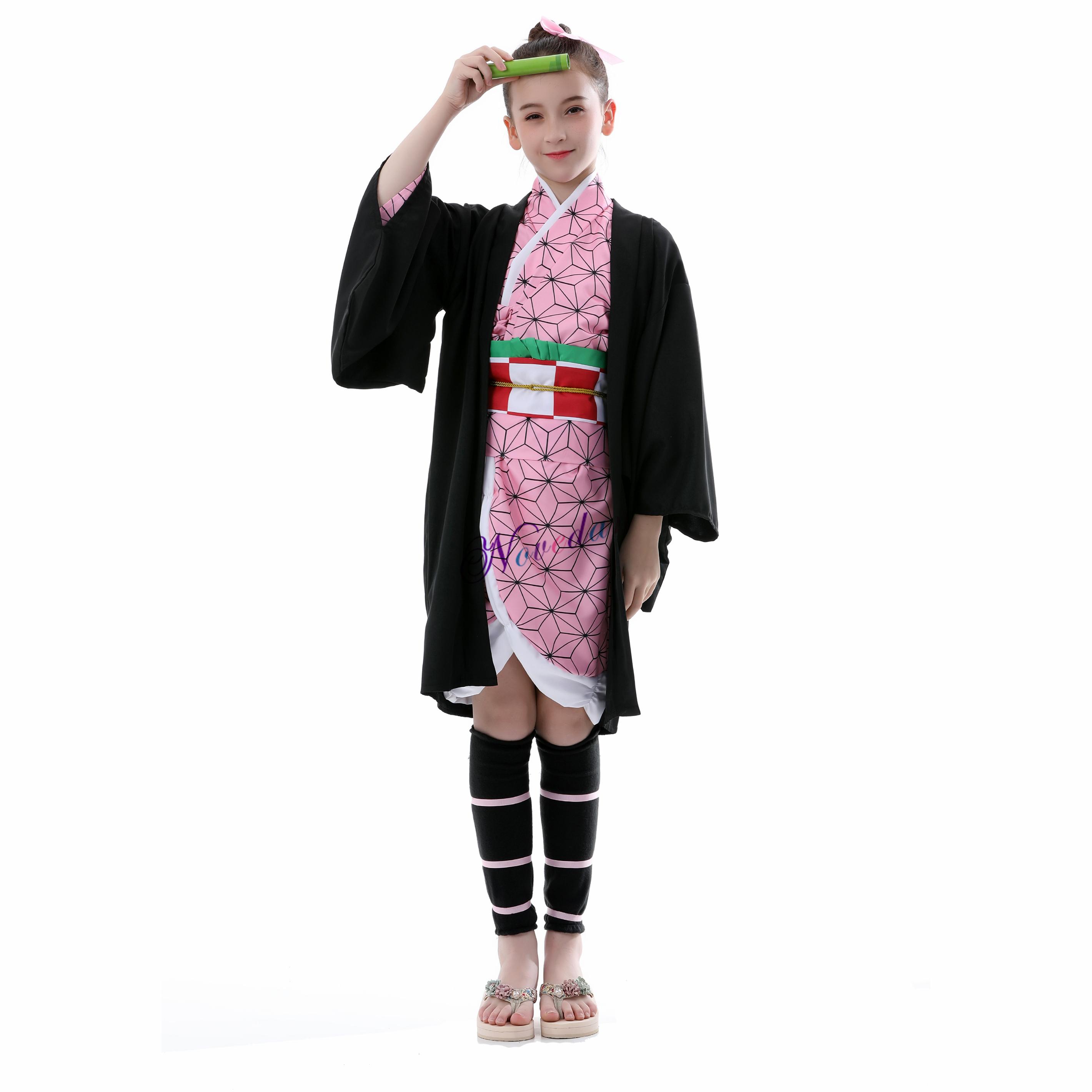 

Діти Японське аніме Demon Slayer Kimetsu No Yaiba Cosplay Shinobu Tsuyuri Zenitsu Tanjirou Kamado Nezuko Kimono Women Costume Kamado Nezuko-Adult M&Anime Demon Slayer