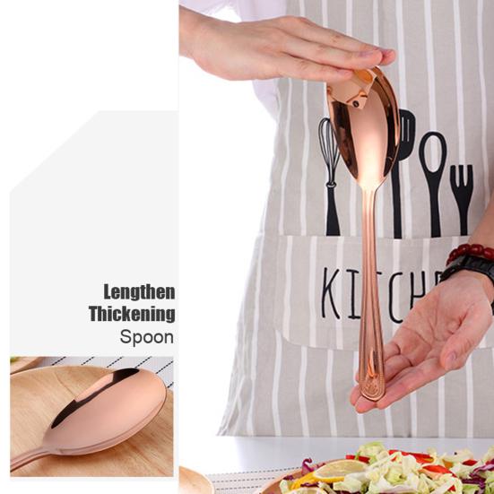 Salatlöffel- und Gabel-Set, 12 Zoll, großes Servierbesteck, Salatbesteck aus Edelstahl, hochglanzpoliert, rostfrei, strapazierfähig, vielseitiges Geschirr-Set