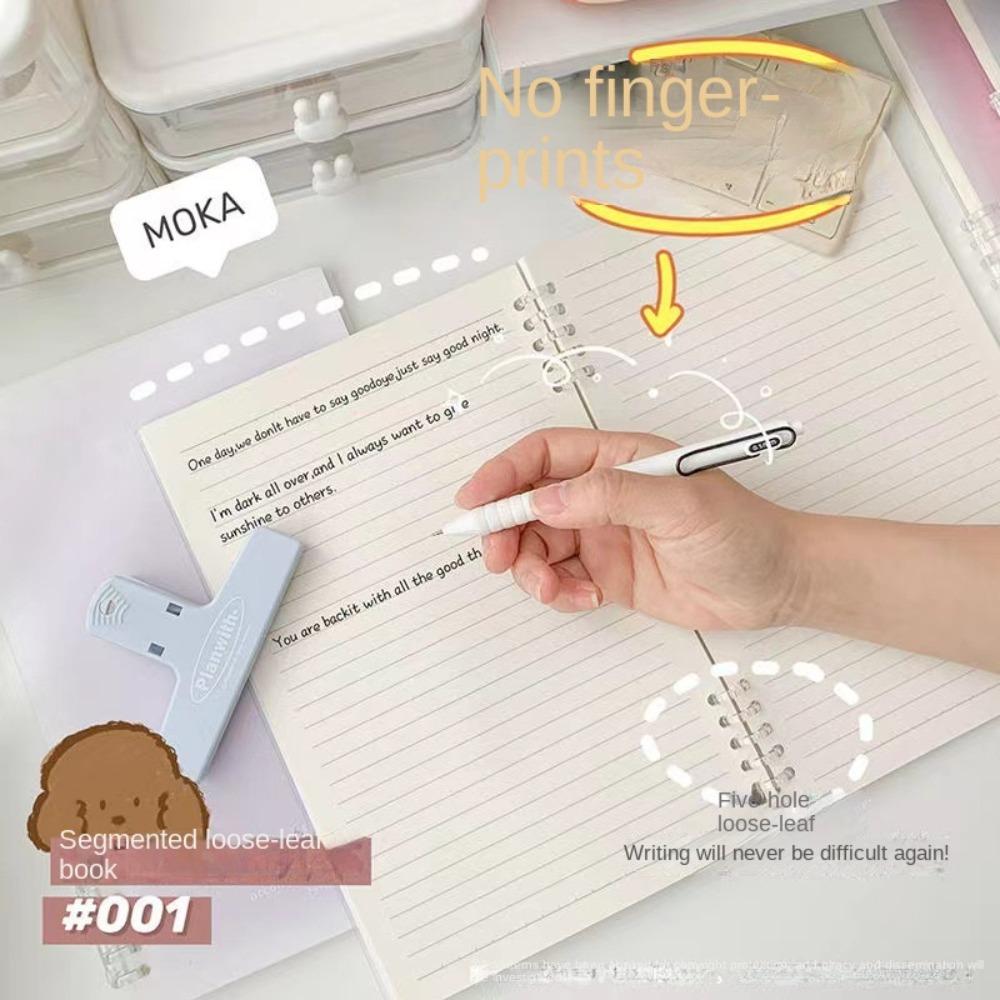 Simple Stationery A5/B5 Binder Notebook Loose Leaf Horizontal Line Notebook  Students Writing
