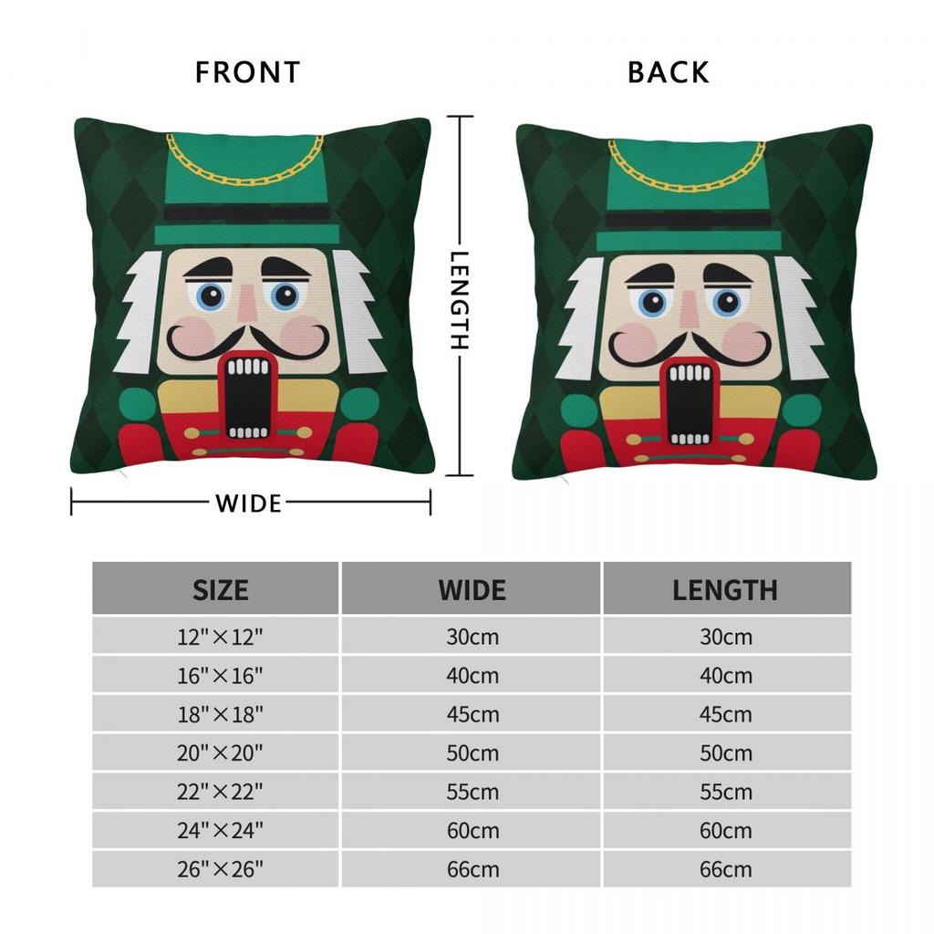 The Nutcracker Doll Merry Christmas Pillowcase Soft Polyester Cushion Cover Decor Pillow Case Cover Bed Drop Shipping 40*40Cm