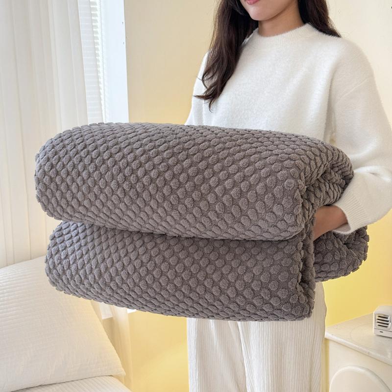 Solid Color Throw Blanket, Modern Simple Style White Blanket, Multifunctional Blankets Suitable for Sofa Travel Hotel Multi-size