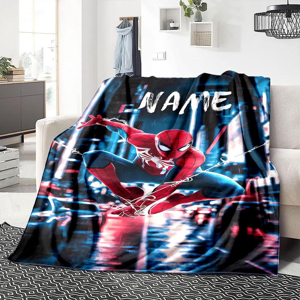Custom Name "Captain America: Thunderous Hero" blanket for Couch & Bed, Plush Cozy Fuzzy Blanket Super Soft & Warm Blankets for Fall and Winter. 09082