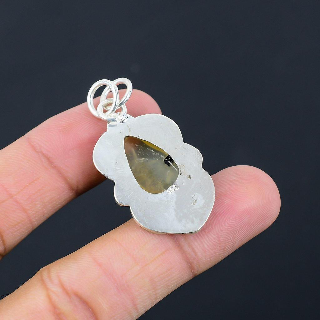 Sisters Day Deal Sterling Silver Natural Golden Rutile Wedding Pendant Jewelry