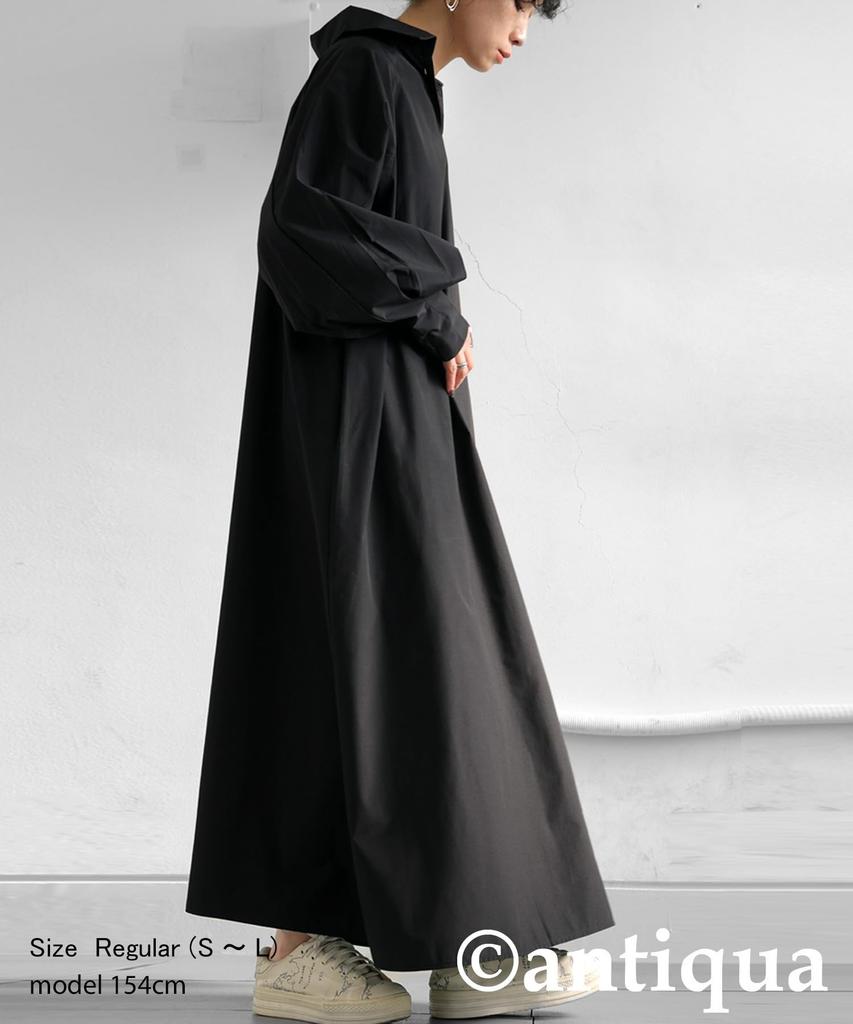 Antiqua Raglan Sleeve Regular Size Black Women's Dress, PY-00779, (S-L), 05,