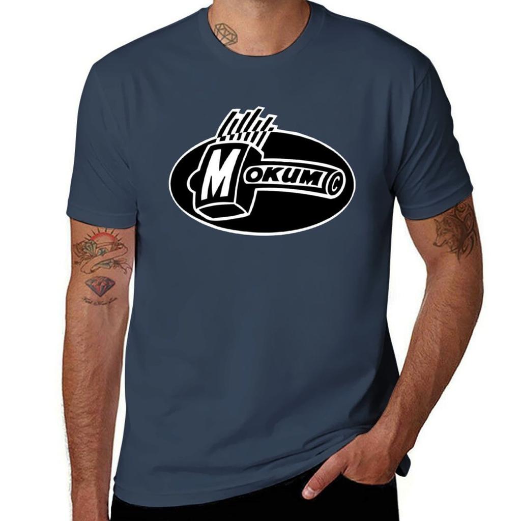 MOKUM RECORDS T-Shirt-Grafiken Vintage Neuauflage T-Shirts für Herren Baumwolle