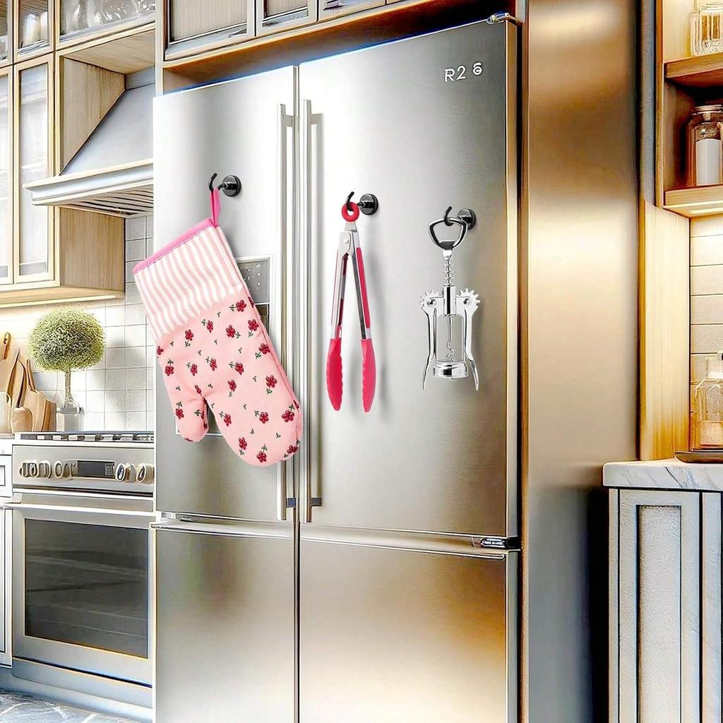 Heavy Duty Magnetic Hooks, Magnet With Hooks, For Cruise Cabins, Classrooms, Offices, Grilling, Heavy Duty Magnetic Metal Hooks