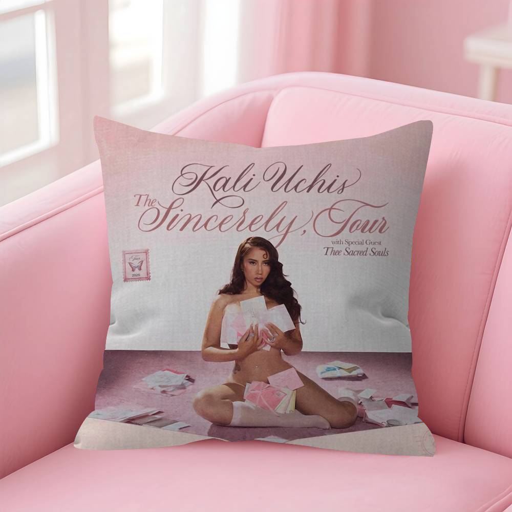 Singer Pop K-Kali Uchis Pillow Gift Home Office Decoration Bedroom Sofa Car Cushion Cover Case 45X45