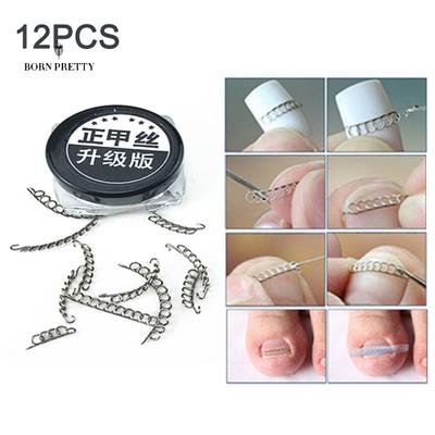 12Pcs Ingrown Toe Nails Ornaments Nail Correction Wire Pedicure Toenail Corrector Foot Care Tool