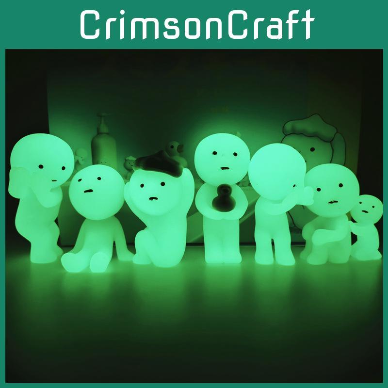 Action Smiski Leuchtfigur Modell Badezimmerspielzeug PVC Puppe für Kinderzimmerdeko