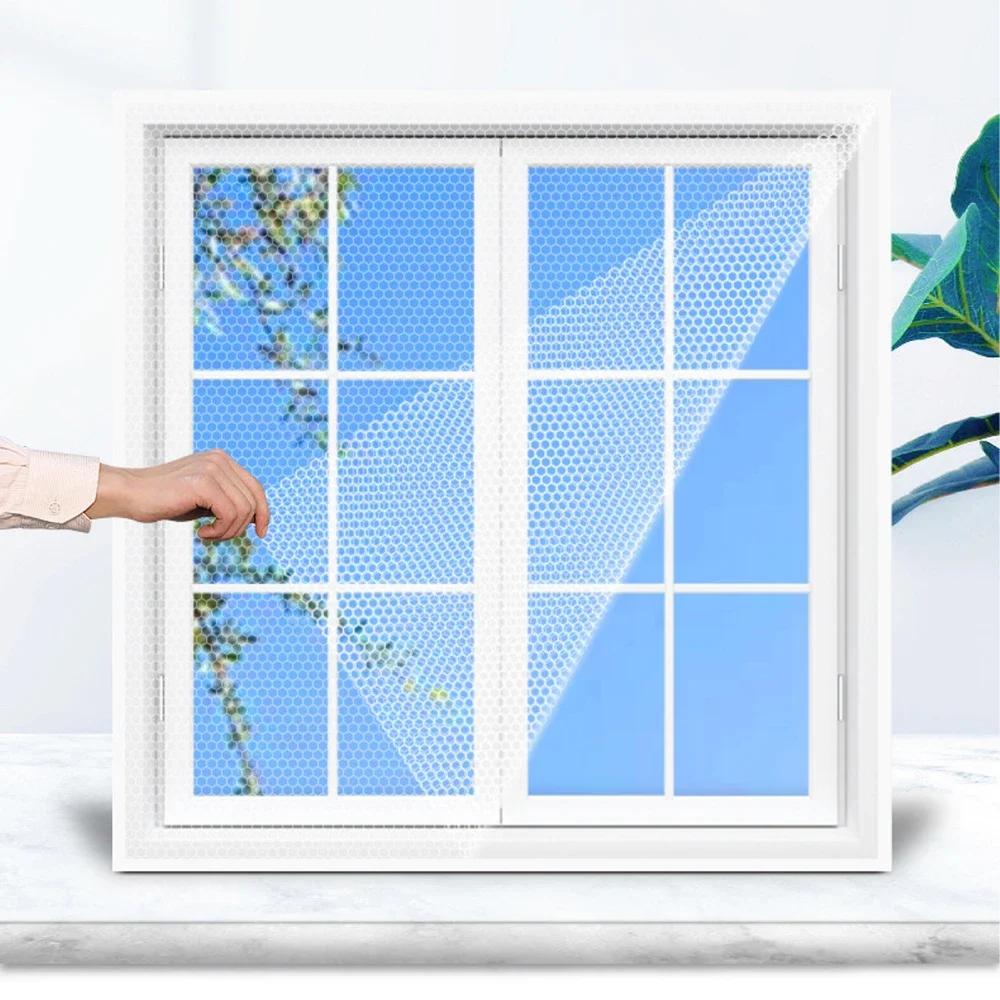 Mosquito Net for Bed Fly Screen Curtains Anti-insect Indoor Mesh Garden Home Textile Window Net Protections DIY Self-adhesive