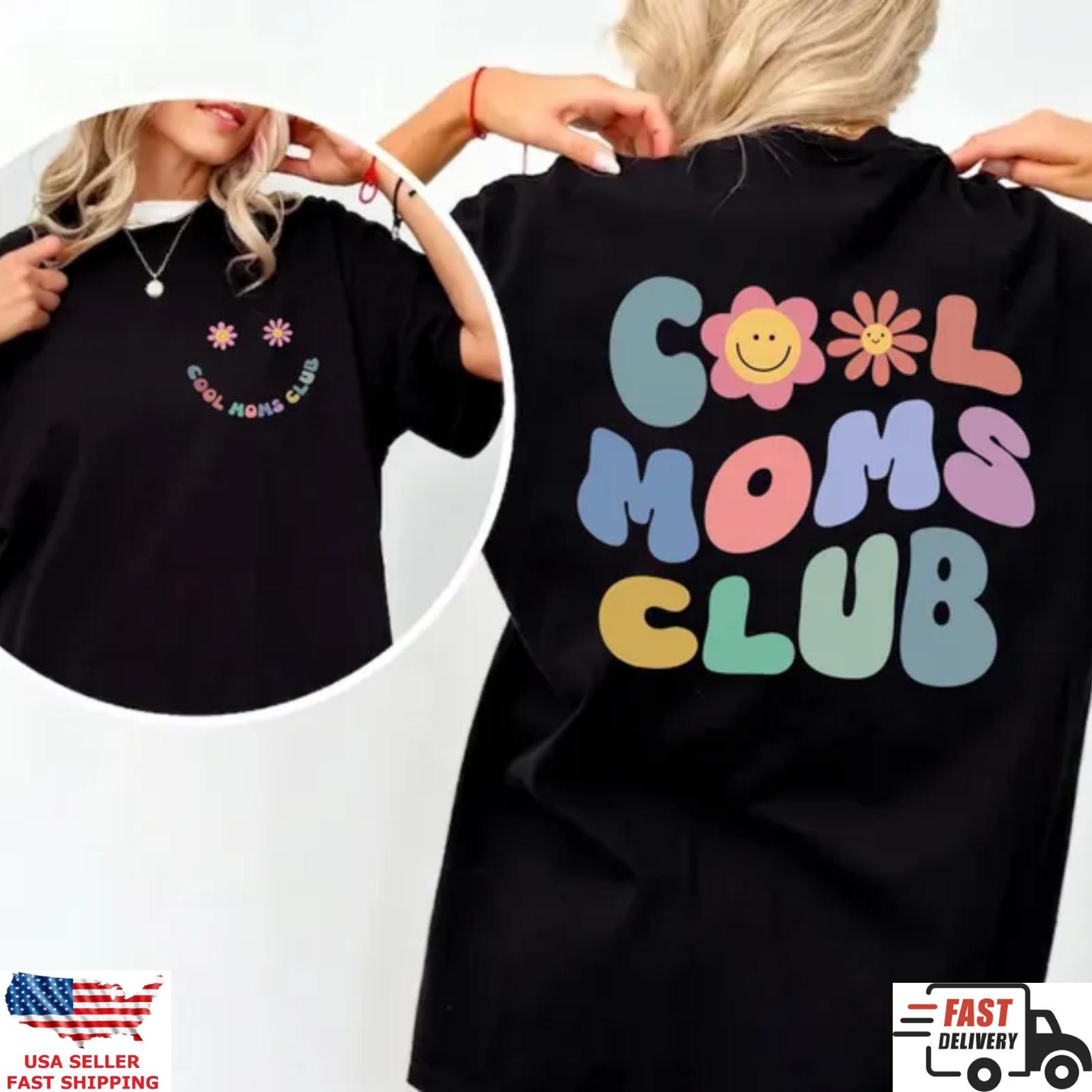 Cool Moms Club Shirt Retro Funny Mom Graphic Tee Mothers Day Gift XXXXL