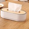 Tissue Box with Bamboo Cover Napkin Holder Home Storage Boxes Dispenser Case Office Organizer for Toilet Bathroom Bedroom