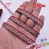 1CM Wide Ethnic Miao Ribbon: Gold/Silver Thread Handmade Lace - No. 103