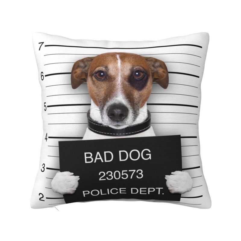 Niedlicher Jack Russell Terrier Kissenbezug 40x40cm Weiches Haustier Hund Wurfkissen für Auto Quadratischer Kissenbezug Wohnzimmer Dekoration