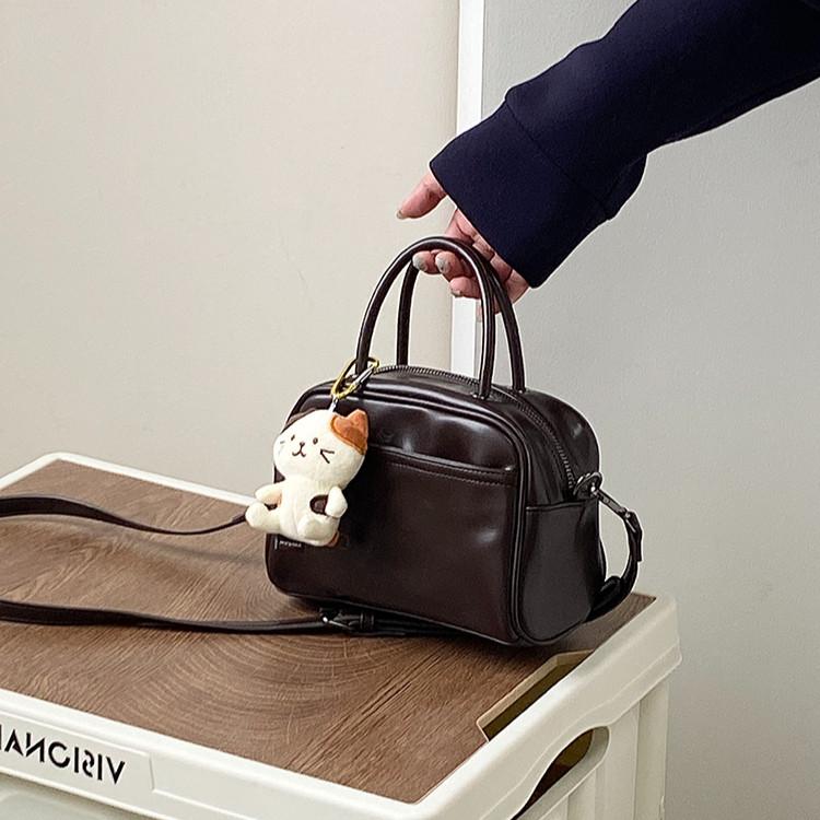 IELGY Vintage Boston Bag Portable Crossbody Shoulder Bag