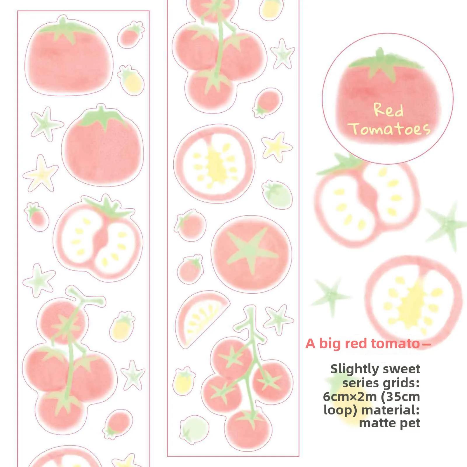 

1 рулон 2 м Лента для вырезания питомцев Серия «Слегка сладкая» Матовая с постепенным изменением цвета Ручной аккаунт DIY Базовая лента-наклейка