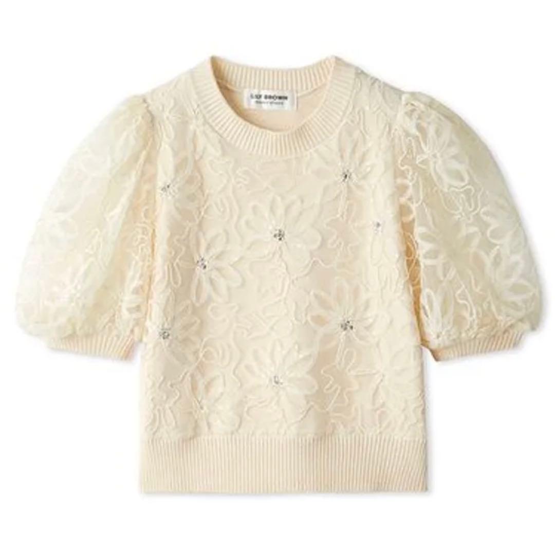*Lowest price reduced [New and unused] LILY BROWN tulle docking knit tops