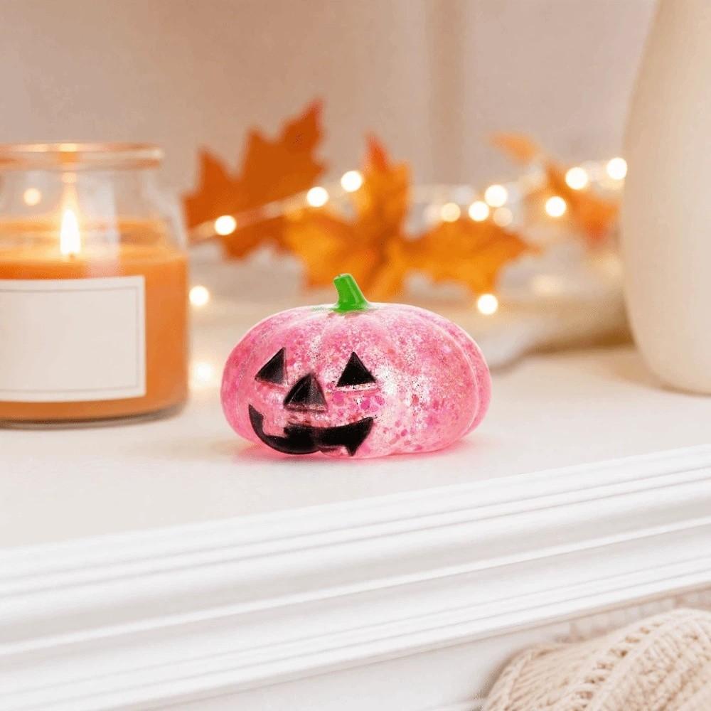 Soft Texture Halloween Pumpkin Squeeze Toy Glittering Fidget Sensory Kids Adults