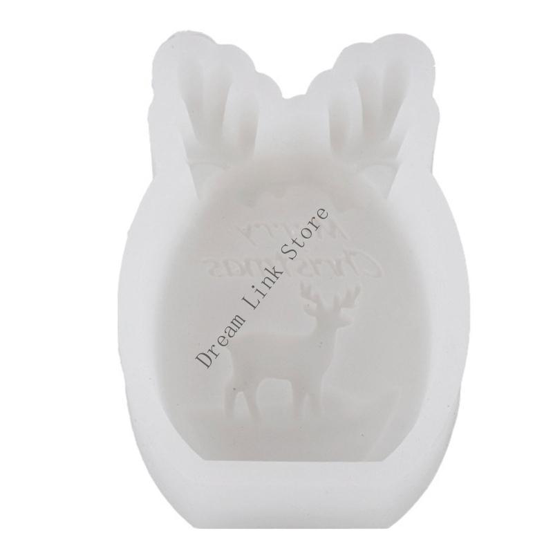 Q1FD Christmas Reindeer Silicone Mold Baking Tool For Epoxy Resin Soap