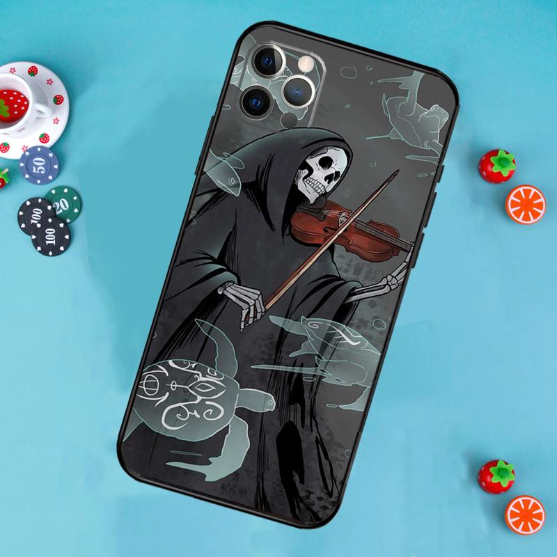 Music Violin Phone Case For iPhone 17 Air 14 16 15 11 12 13 Pro Max 12 13 Mini 15 16 Plus 16e Cover Funda