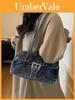 Denim Bag For Women With Large Capacity And Zipper Closure Perfect For School And Daily Use