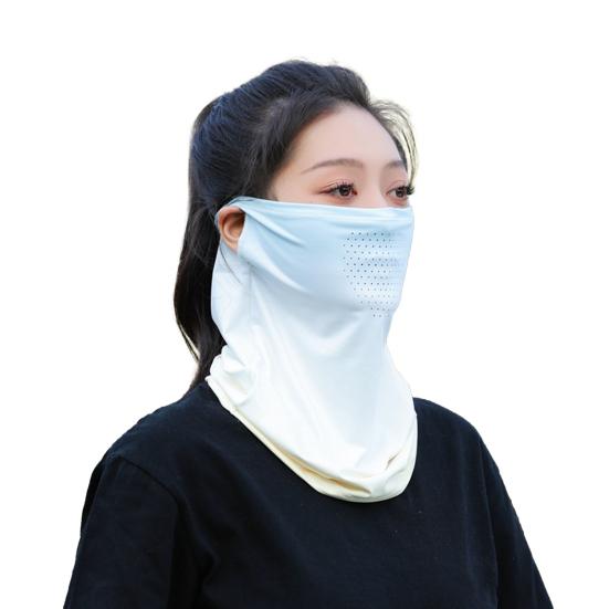 Ice Silk Sunscreen Face Sun Protection Face Guard Breathable Holes Protector Neck Clavicle